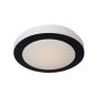 Lucide Dimy - plafonnier de salle de bains - Ø 28,6 x 8 cm - 12W LED dimmable incl - IP21 - noir et opale