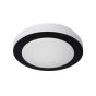 Lucide Dimy - plafonnier de salle de bains - Ø 28,6 x 8 cm - 12W LED dimmable incl - IP21 - noir et opale