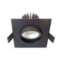 Artdelight Venice 2608 - spot encastrable - 80 x 80 mm, Ø 68 mm encastrable - 8W LED dimmable incl - IP44 - noir